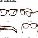kimorn Blue Light Blocking Glasses, Anti Eyestrain & UV Protection, Square Frame Glasses for Women and Men