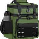 Lunch Box Cooler Bag - Insulated Tactical Lunchbox for Men - Large Lunch Pail for Adults Work Outdoor Shifts Trips Army Green 16L