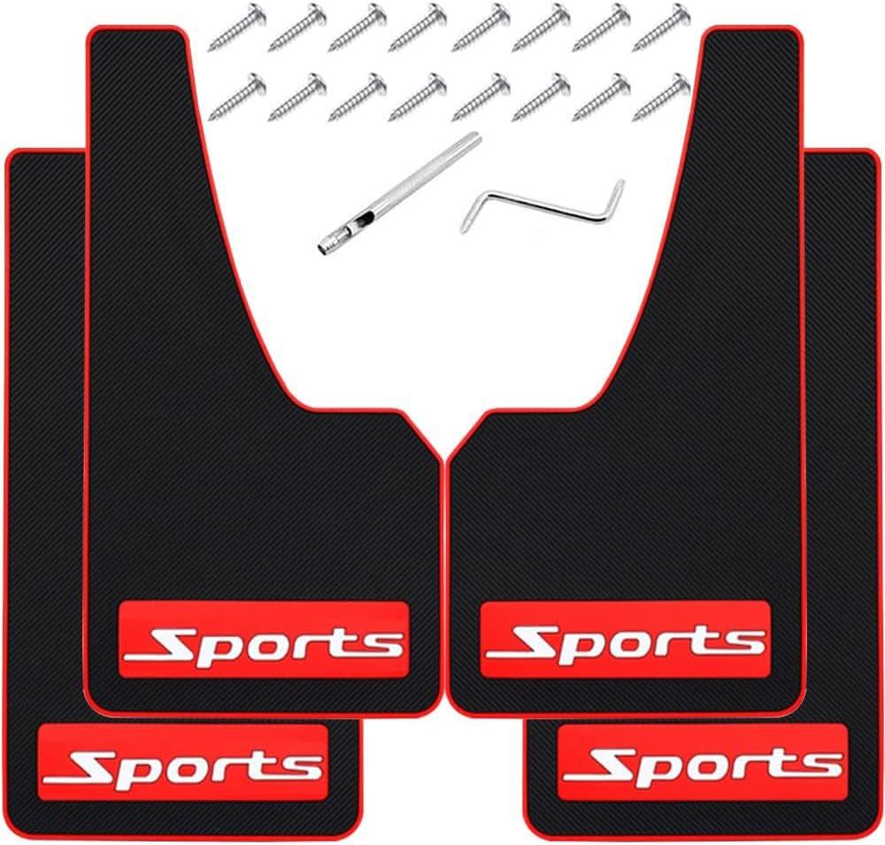 4Pcs Car Mud Flaps Universal Fit Fender Splash Guards No Collision Rubber Mud Flaps for Car SUV