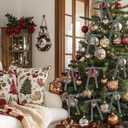 Artmag 24 Pcs Velvet Bows for Christmas Tree Rustic Bows Velvet Christmas Ornaments for Door Garland Wreath Gift Party Holiday Decoration (Width of 5/8",Grey) (Gray)