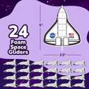 ArtCreativity Space Shuttle Gliders, Set of 24, Flying Toys for Boys & Girls, Made of Foam Material, Outdoor Toys for Children, Outer Space Party Favors for Kids, Great for Indoor & Outdoor Play