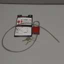 Cable Lock with 3 Keys | L 3.28ft(1m),D 1/6in(4mm) Adjustable Steel Cable Padlock | Aluminum Locks for Bikes, Gate, Lockers & Outdoor Gear | Weatherproof & Red