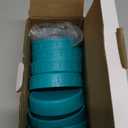 9 Pack Blue-green Regular Mouth Mason Jar Lids with Silicone Rings,9 Color to Choose, Plastic Mason Jar Lids,Plastic Canning Lids, Fit Ball,Kerr and More (Blue-green)