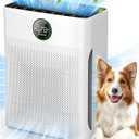 Air Purifiers for Home Large Room up to 2200sq.ft, MOOKA Air purifier for Home Pets with Washable Filter, PM 2.5 Display Air Quality Sensor Air Cleaner for Bedroom, Dorm room, Pets, Office, PR1 (White)