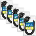 Large Zip Ties Heavy Duty Outdoor 48 inch (125 Pack), Heavy Duty Zip Ties 250 lbs, Black, LOCKLOCK