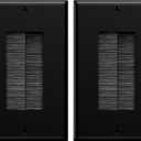 VCE Brush Wall Plate Cable Pass Through, Single Gang Decorator Wall Cover for Low Voltage Cables, In-Wall Cable Management for Wall Mount TV (Black), 2-Pack