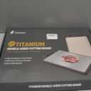 Titanium Cutting Boards for Kitchen Chopping Board with Handle Large Big Small Kitchen Meat Butcher Block Double Sided Pure Titanium and Wheat Straw PP Not Wood Bamboo Plastic Teak Grey/Beige