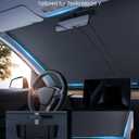 REEVAA Upgraded for Tesla New Model Y 2016-2026 (Juniper) Windshield Sunshade [Tailored Fit, 99% Sun Protection] Foldable Sun Shade Car Accessories with Storage Bag