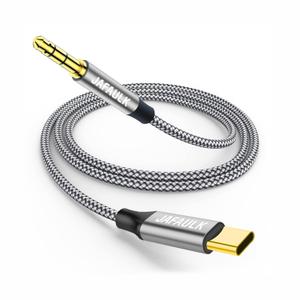 USB C to 3.5mm Audio Aux Jack Cable, Type C to Male Adapter, USB C to 3.5mm Headphone Car Stereo Cord Nylon Braided for Smartphone, Laptop, Tablet(6.5FT)