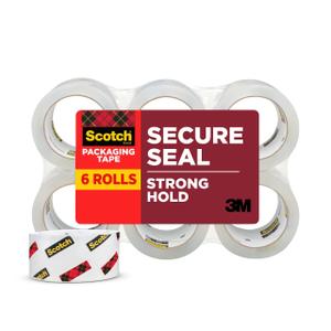 Scotch Secure Seal Packaging Tape, Packing Tape for Shipping and Moving, 1.88 in x 54.6 yd, 6-Pack