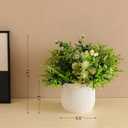 Fake Plants with Ceramic Pots, Artificial Plants Indoor, Faux Plant Flowers for Table Centerpiece Decorations Dining Room, Home Decor Living Room Bathroom Modern Farmhouse Decor