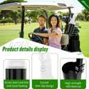 Golf Cart Sand Bottle with Holder No Drilling Required, Universal Golf Cart Sand Pots Fit Club Car, EZGO, Yamaha Models, Divot Filler Sand Bottle, Large Capacity and Easy to Install, 1PCS