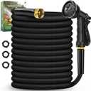 Garden Hose 100FT, Non-Expanding, Lightweight Hose With 8 Function Nozzle, Leak-Proof, No-Knot, Easy to Carry, Wear-Resistant, Sturdy, Flexible, 3/4GHT, Water Hose for Yard, Garden, Outdoor