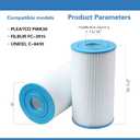 71825 Replaces Hot Springs Spa Filters, Compatible with Watkins 31489, Unicel C-6430, Pleatco PWK30, Filbur FC-3915, P/N0969601, 73178, 73250, 30 sq.ft.Pleated Fabric Filter Media 5 Pack