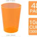 Disposable Hard Plastic Shot Glasses Jello Cups Iridescent Neon Halloween Birthday Christmas Party Supplies (10, ounces)