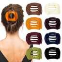 2 x 8 Pcs French Flat Hair Clips for Women Matte Claw Clips for Thick & Thin Hair No-Slip Hair Claw Strong Hold Styling Barrettes Accessories