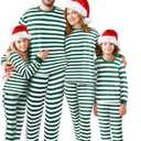 Liitrsh Christmas Family Pajamas Matching Set Striped Pajamas Classic Sleepwear Loungewear Xmas Holiday,Size Small