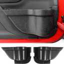 JeCar Door Pockets Front Door Storage Boxes Door Net Pocket Replacement, Interior Accessories for Jeep Wrangler JK JKU 2011-2018
