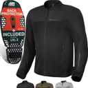 SHIMA OPENAIR Motorbike Jacket for Men - Lightweight Breathable Summer Mesh Mens City Biker Jacket (Small, Black)