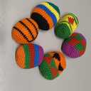 Handmade Knitted Footbag, Colorful Crochet Footbag Sacks, 2026 Upgraded Footbags Knitted, Soft Pellet Filled Sack for Skill Training, Random Color and Style Sent (6PCS)