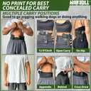 WarBull Belly Band Holster for Men Women, Concealed Carry Holster with Zip Pocket and Removable Pouches, Breathable Neoprene Gun Holster Fits for Glock Ruger S&W M&P Most Pistols and Revolvers