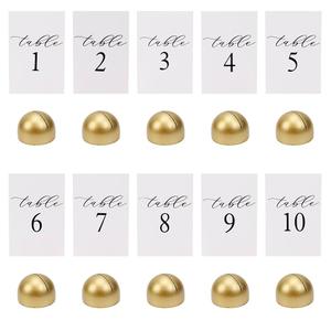 Hanna Roberts Gold Table Number Cards Stands Modern Cursive Table Number for Wedding Reception Anniversary Party Restaurant, Events Party, 4" x 6" (Set of 10, 110, Gold)