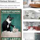 Crazysign Funny Cat Bathroom Decor Sign Tuxedo Cat Your Butt Napkin My Lady Tin Sign for Women Girls Cat Lovers Gift 8x12 INCH (3051)