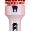 Infrared Thermal Brush, 1.5 Inch Heated Round Brush for Women, Dual Voltage Negative Ion Hot Brushes Styler for Blowout Look, Curling & Volumizing & Straightener for Dry Hair