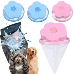 Pet Hair Remover for Laundry,Lint Catcher for Washing Machine, 2026 Upgraded Floating Hair Filter Mesh Removal, Cat and Dog Hair Washing Machine Catcher; 4 Piece