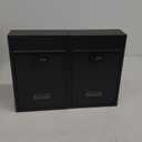Gisafai 2 Pcs Mailboxes for Outside Wall Mount Large Donation Suggestion Box for Mailbox Postbox Letters Newspapers Rust Proof with Slot Steel, 12.68 x 8.54 x 3.31 Inch, Black (Combination Lock)