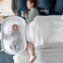 HALO BassiNest Swivel Sleeper 3.0 – Over-Bed Baby Bassinet with 360 Rotation, Adjustable Height, Breathable Mesh, Safe Close Sleeping, Lowering Wall for Easy Access, Feeding & C-Section Recovery