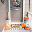 Happy Fall Doormat Thanksgiving Day Pumpkin Front Door Mat Autumn Harvest Vintage Rustic Yard Non Slip Seasonal Home Decorate Indoor Outdoor Party Decoration 17 X 29 Inch