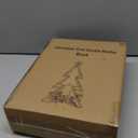 Christmas Table Centerpiece Decorations, Metal Christmas Tree Candle Holder with Battery Operated Candle Light Artificial Red Berries Pinecones Xmas Decor for Home Farmhouse Party