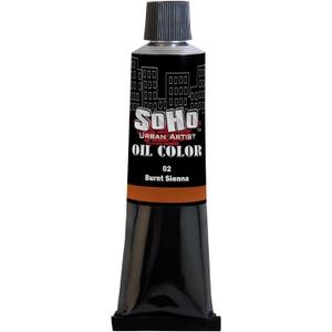 Soho Urban Artist Oil Paint - Burnt Sienna, 170 ml Tube - Best Valued Oil Colors for Painting, Excellent Pigment Load