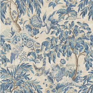 Surface Style - Peel and Stick Wallpaper, Botancial Wallpaper for Bedroom, Powder Room, Kitchen, Self Adhesive, Vinyl, 30.75 Sq Ft Coverage (Forest & The Trees Collection, Delft)