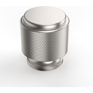 Asidrama 10 Pack Brushed Satin Nickel Kitchen Cabinet Knobs - Knurled Dresser Drawer Cabinet Hardware Zinc Knobs for Dresser Drawers (Single Hole Knob)