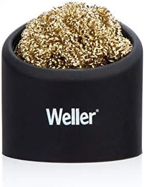 Weller Soldering Brass Sponge Tip Cleaner with Silicone Holder & 25-Piece Flux Brushes