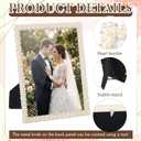 3 Pcs 8x10 Picture Frame with Pearls for Wedding Gifts, Wedding Frames for Horizontal and Vertical Decor Tabletop Display(Oval)