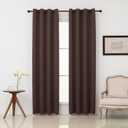 Pickluc Grommet Blackout Curtains 84 Inches Long 2 Panels, Light Blocking Window Drapes for Living Room, Thermal Insulated, Noise Reduction, Chocolate Brown, 52" Wide x 84" Length