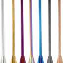 DOITOOL Stainless Steel Straw Stirrer Set 7Pcs Reusable Metal Cocktail Straws for Drinks Smoothies Coffee with Colorful Options 9.05 Inch Kitchen Accessories