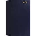 Collins - Essential - 2026 12 Month Calendar Year Planner, Day-To-Page Diary, A4 Hard Cover - Dark Blue (ESSA41.60-26)