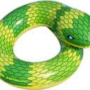 Swimline Snake Inflatable Pool Ring Yellow, Green, 32" x 28" x 16"