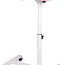 Pink Standing Desk Rolling Adjustable Angle & Height Laptop Desk with Wheels Small Computer Cart Over Bed Table Mobile Laptop Table for Home Office
