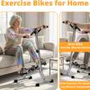 RYGEO Pedal Exerciser Arm Leg Exerciser While Sitting for Seniors, Portable Fitness Equipment for Total Body Workout - Great Gift for Elderly Rehab