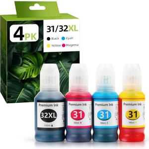 31 32XL Ink Refill Bottle Set Compatible with HP Smart Tank 5000 5101 5103 6001 7301 7001 7602 Printers Smart Tank 651 5000 5101 7301 7602 Printers