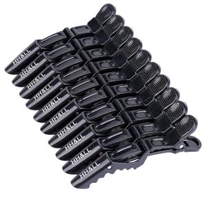 HH&LL Hair Clips for Women Wide Teeth & Double-Hinged Design Alligator Styling Sectioning Clips of Professional Hair Salon Quality - 10Pack