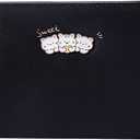 Sunwel Fashion Cute Zipper Wallets Kawaii Cat Wallet Small Kitten Credit Card Change ID Window for Women Girls (BLACK)