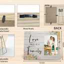 Love Picture Frame, Wedding Picture Frame, Wedding Gifts, Engagement Gifts for Couples Newly Engaged, Gifts for Newly Engaged Couple, Love Makes Us a Family Wood Photo Frame for 4x6 Photos