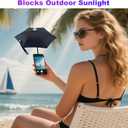 ELEBOX Phone Umbrella for Iphone Sun Shade Shield, Magnetic Mini Phone Umbrella with Bendable Design & Rotatable Phone Ring, Anti-Glare Outdoor phone Shade for iPhone/Android/iPad/Kindle/Laptop/Camera