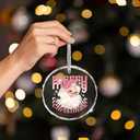 Christmas Hanging Ornaments Merry Xmas Pink Santa Claus Snowflake Winter Holiday Decorative Traditional Farmhouse Decorations for Seasonal Winter Xmas Holiday Home Kitchen Dining Party-34